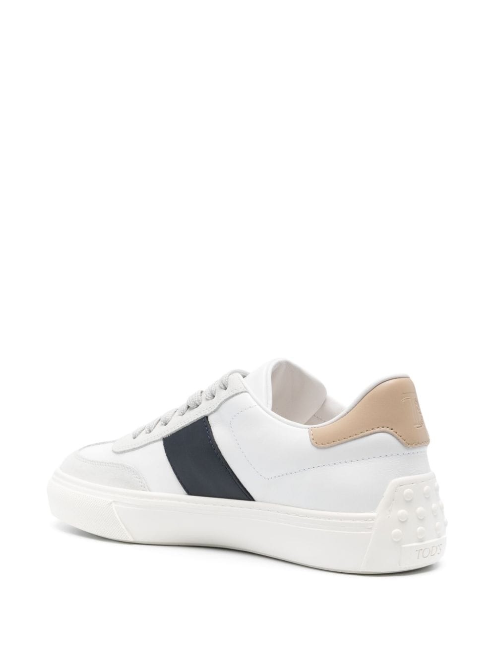 logo-debossed leather sneakers - 3