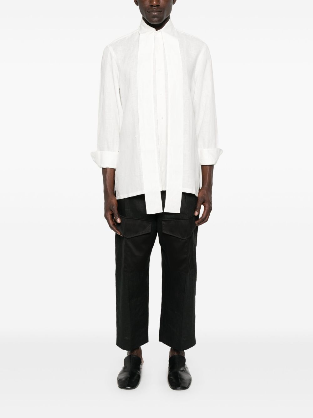 scarf-collar shirt - 3