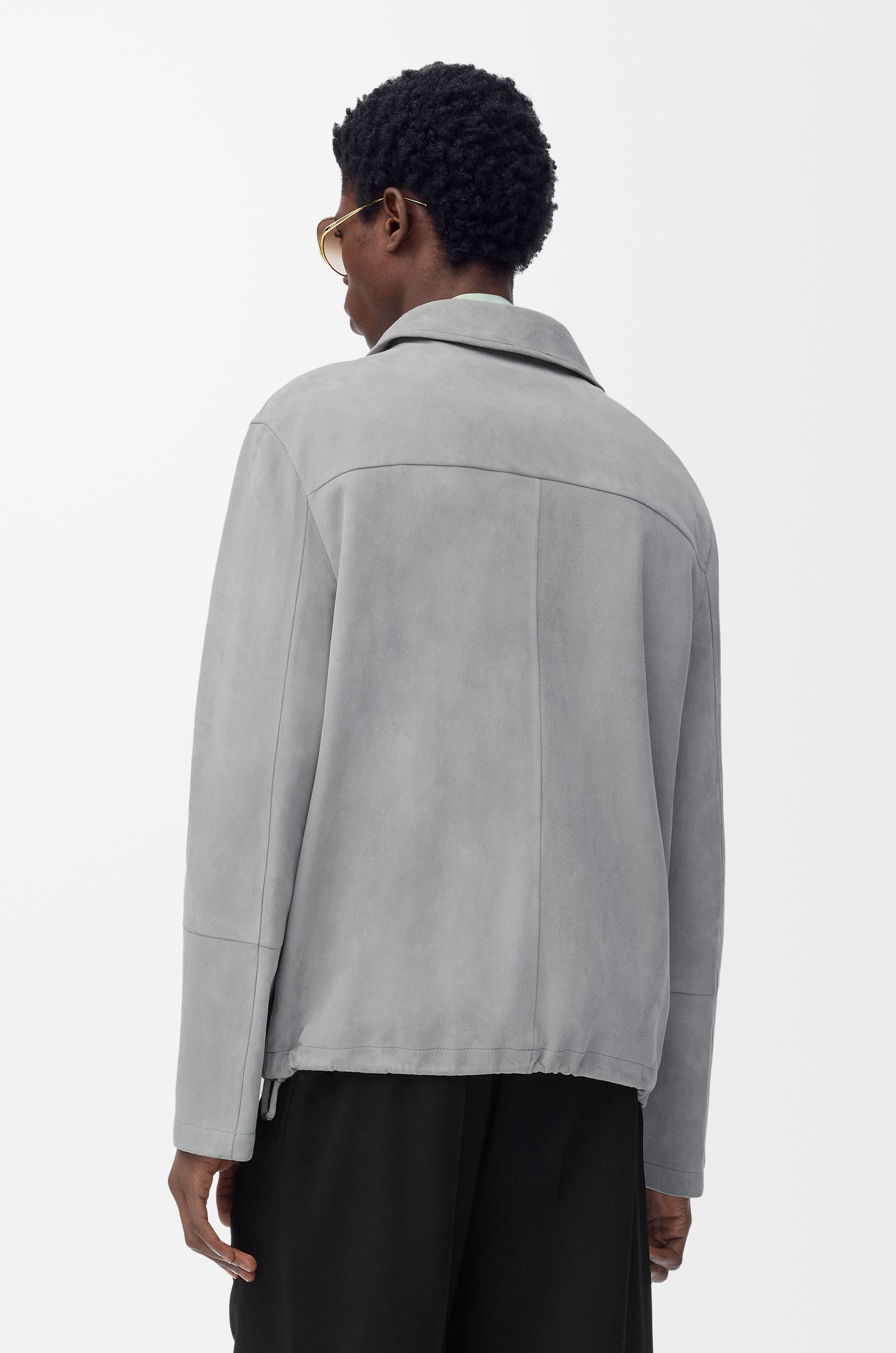 Zip-up jacket in suede lambskin - 4