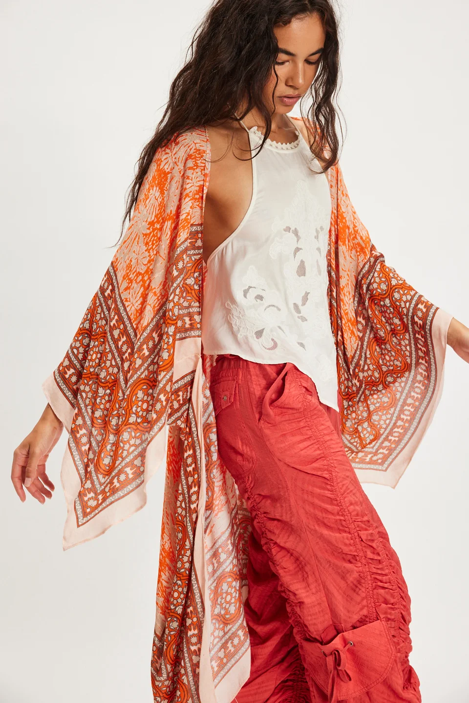 Magic Dance Border Print Duster - 1