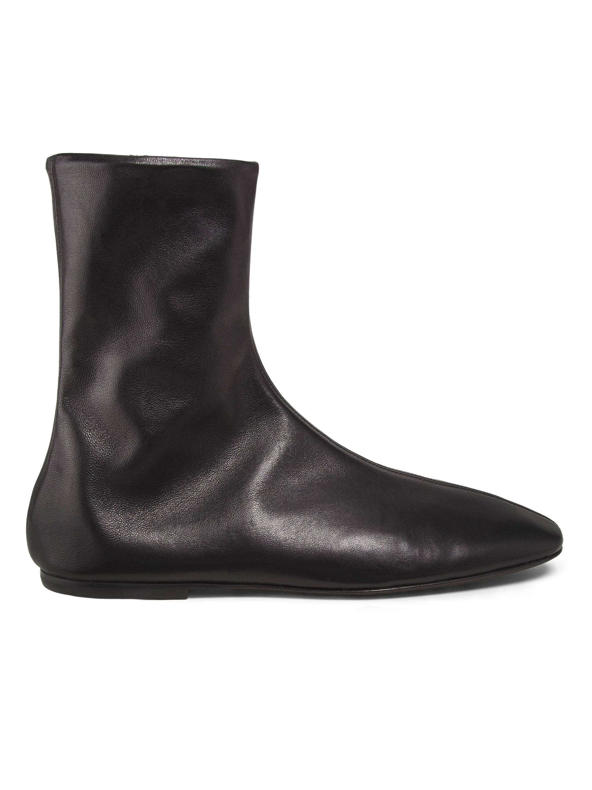 Women's Leather Ankle Boots - Black - 1