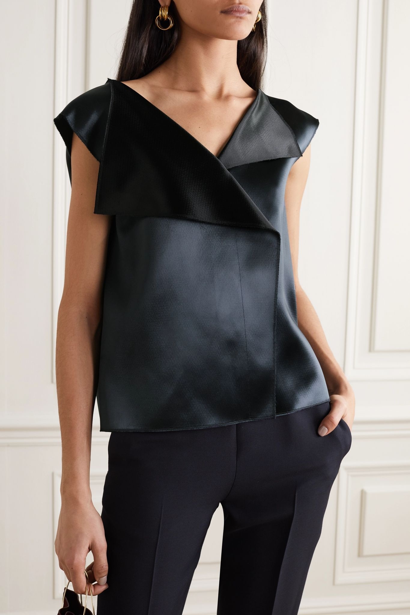 Ori two-tone satin top - 3