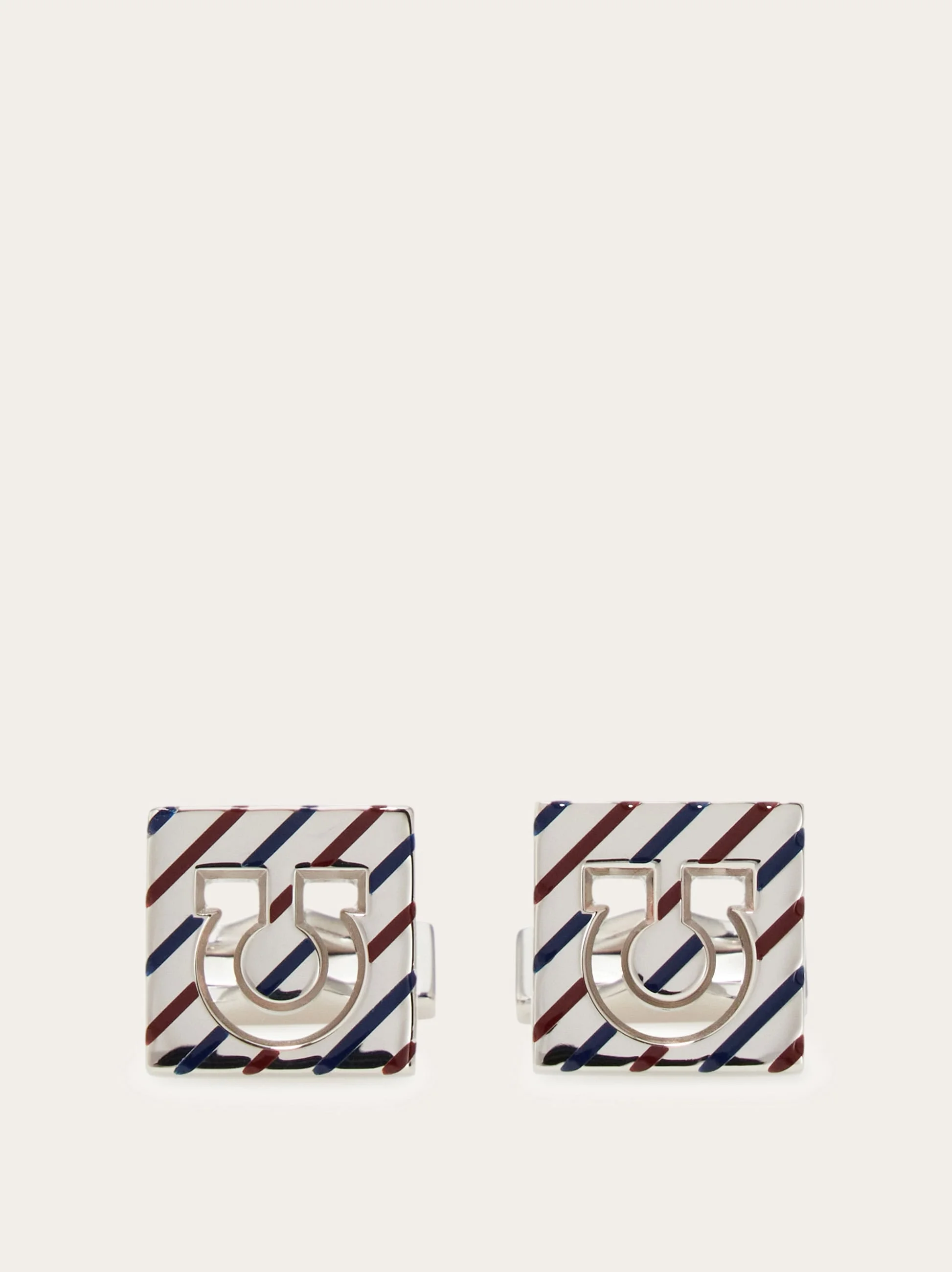 Square Gancini cufflinks - 1
