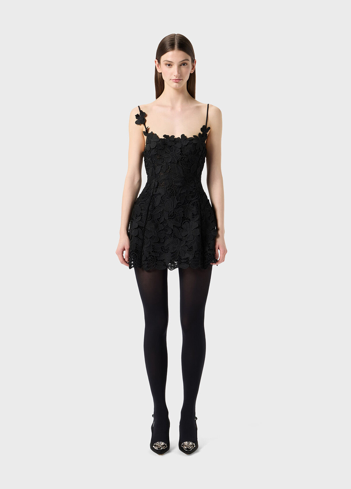 SHORT MACRAME LACE DRESS - 2