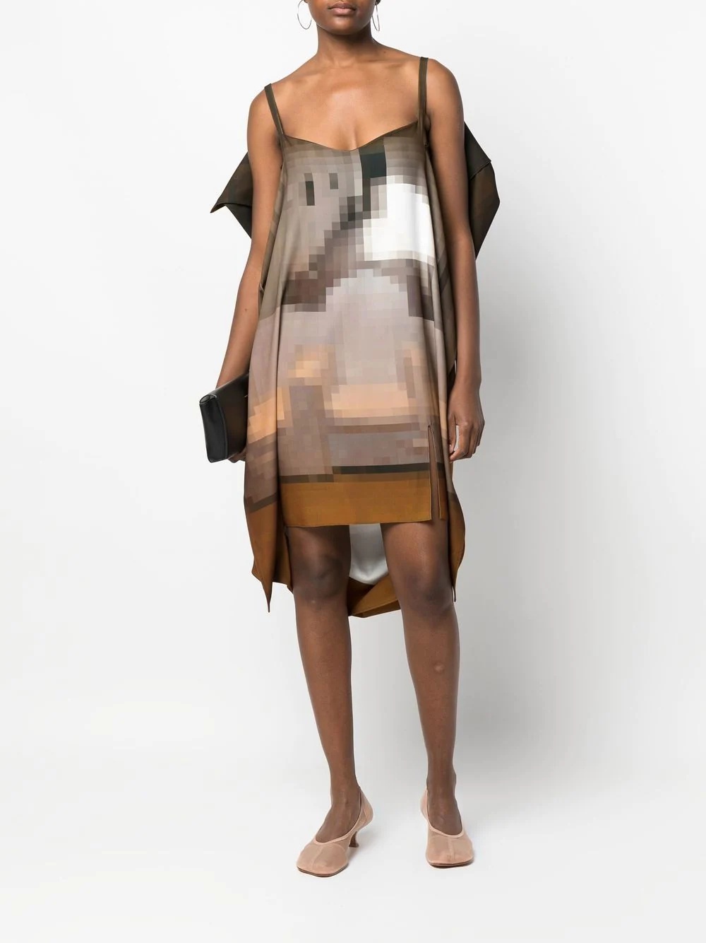 draped sleeveless dress - 2