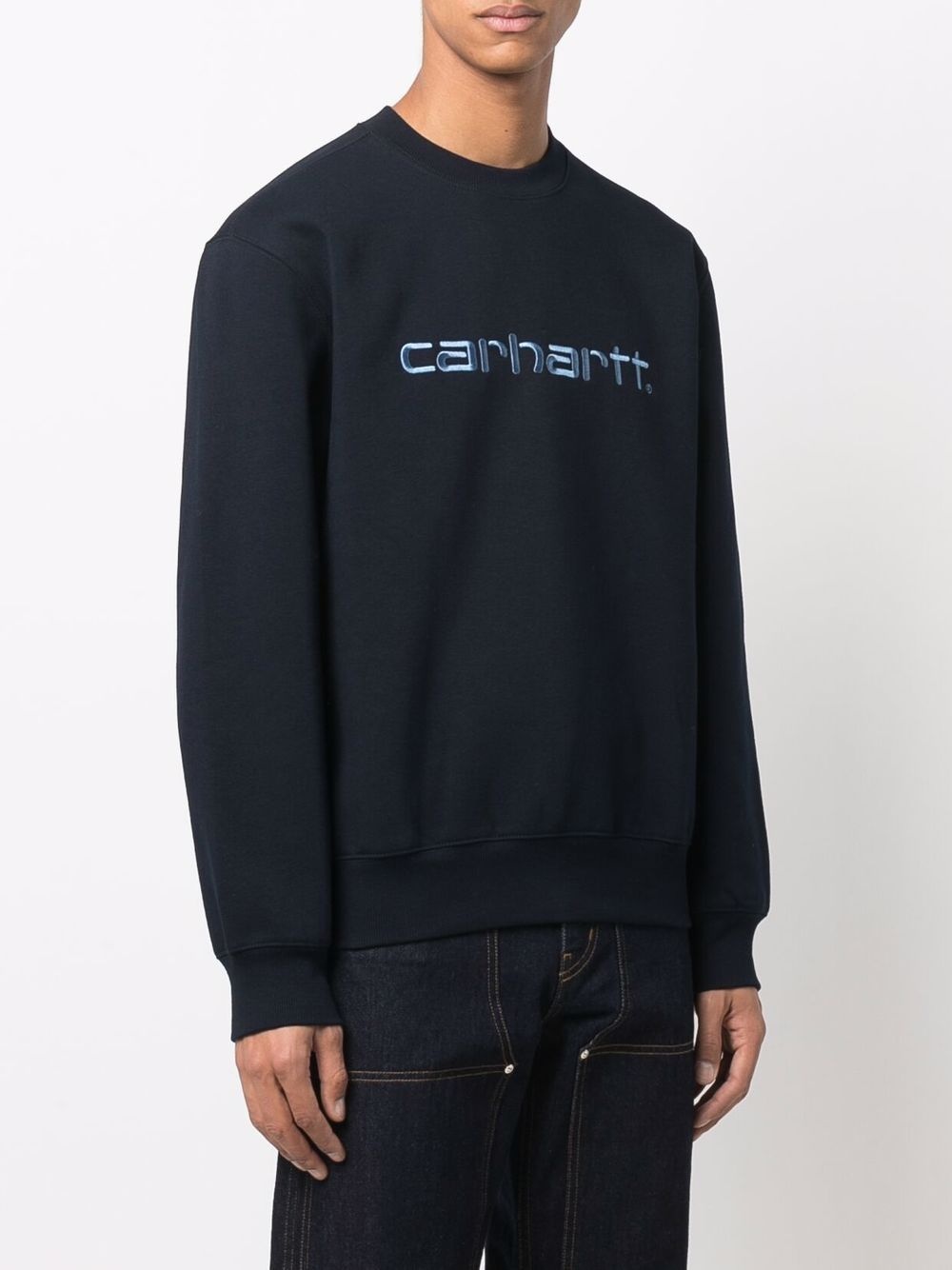 logo-embroidered sweatshirt - 3