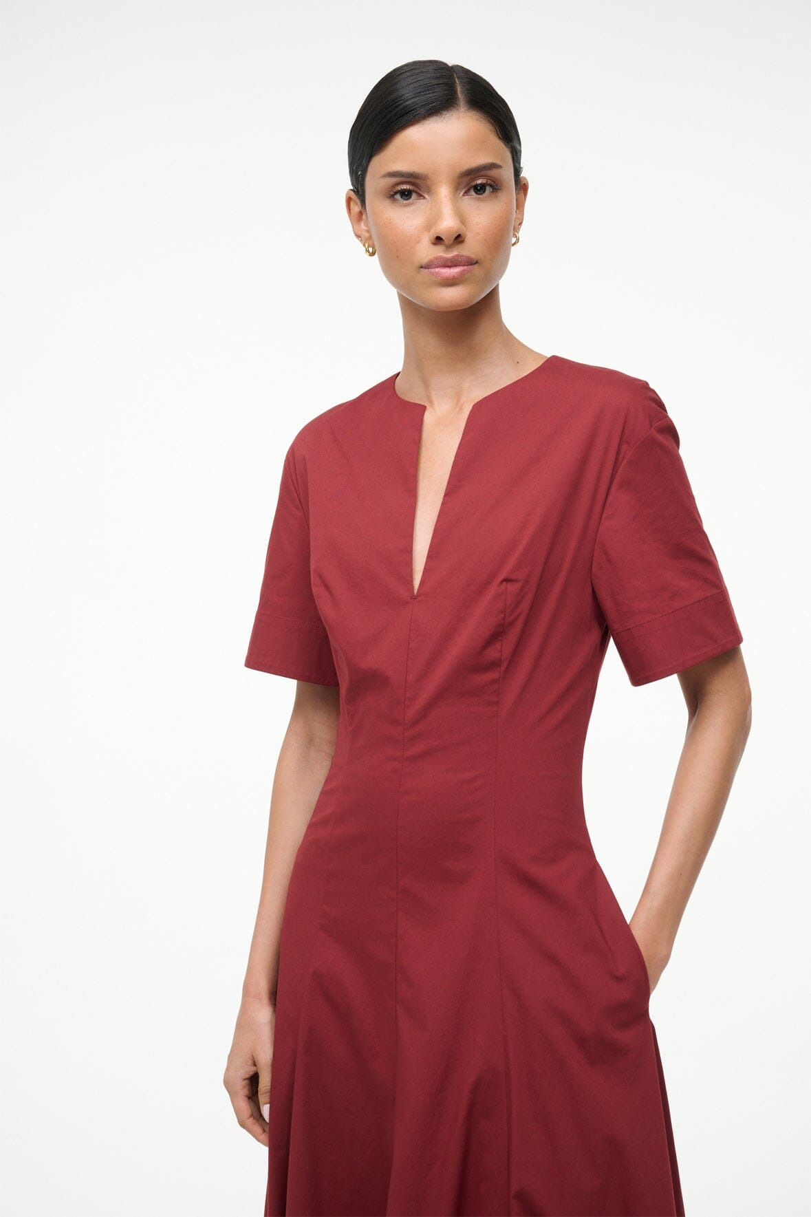 STAUD FRANCES DRESS SANGRIA - 3
