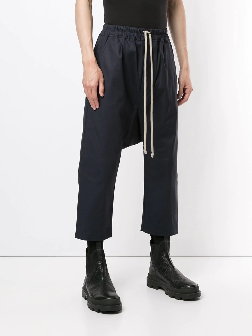 dropped crotch cargo trousers - 3