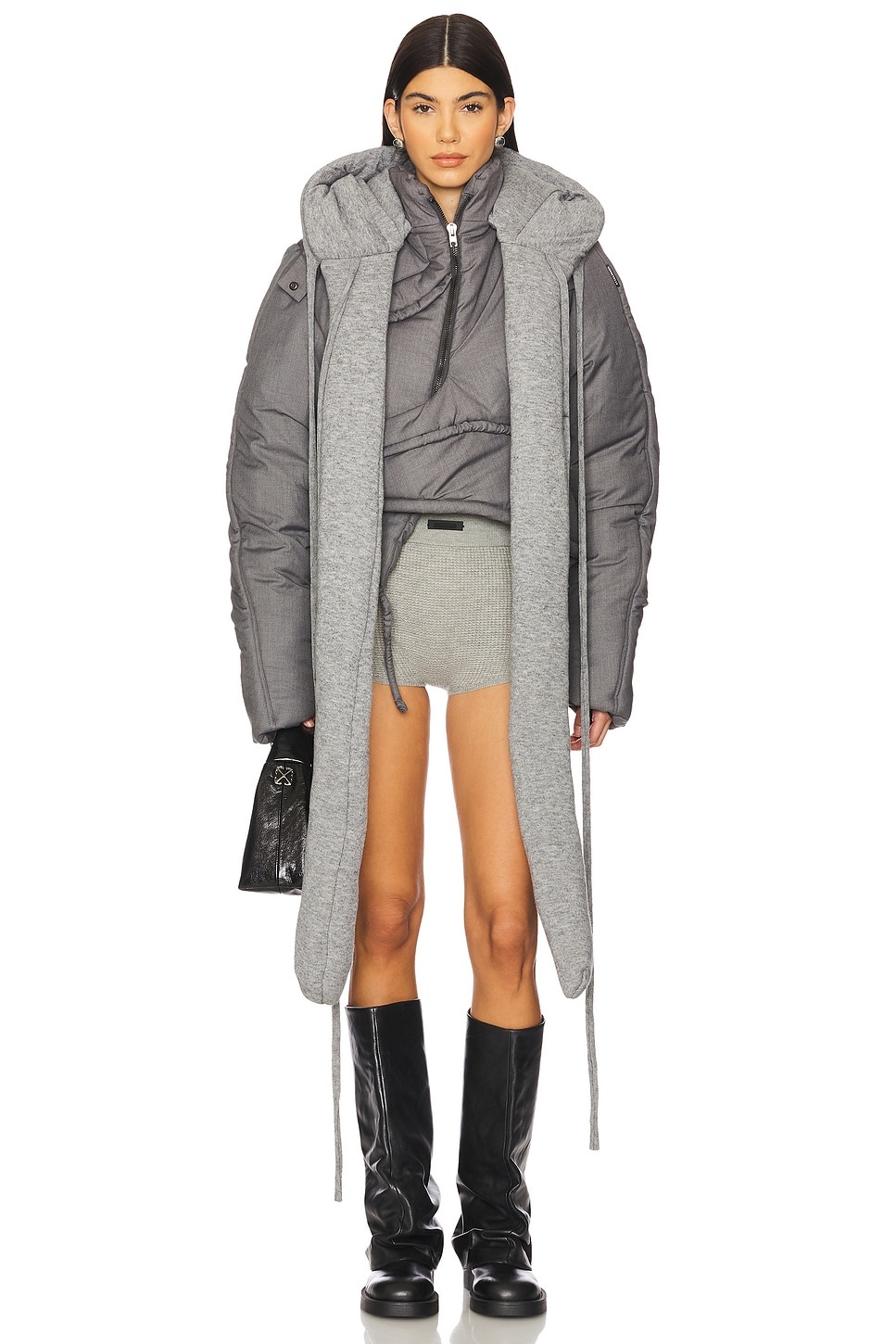 Deconstructed Cropped Puffer Jacket - 2