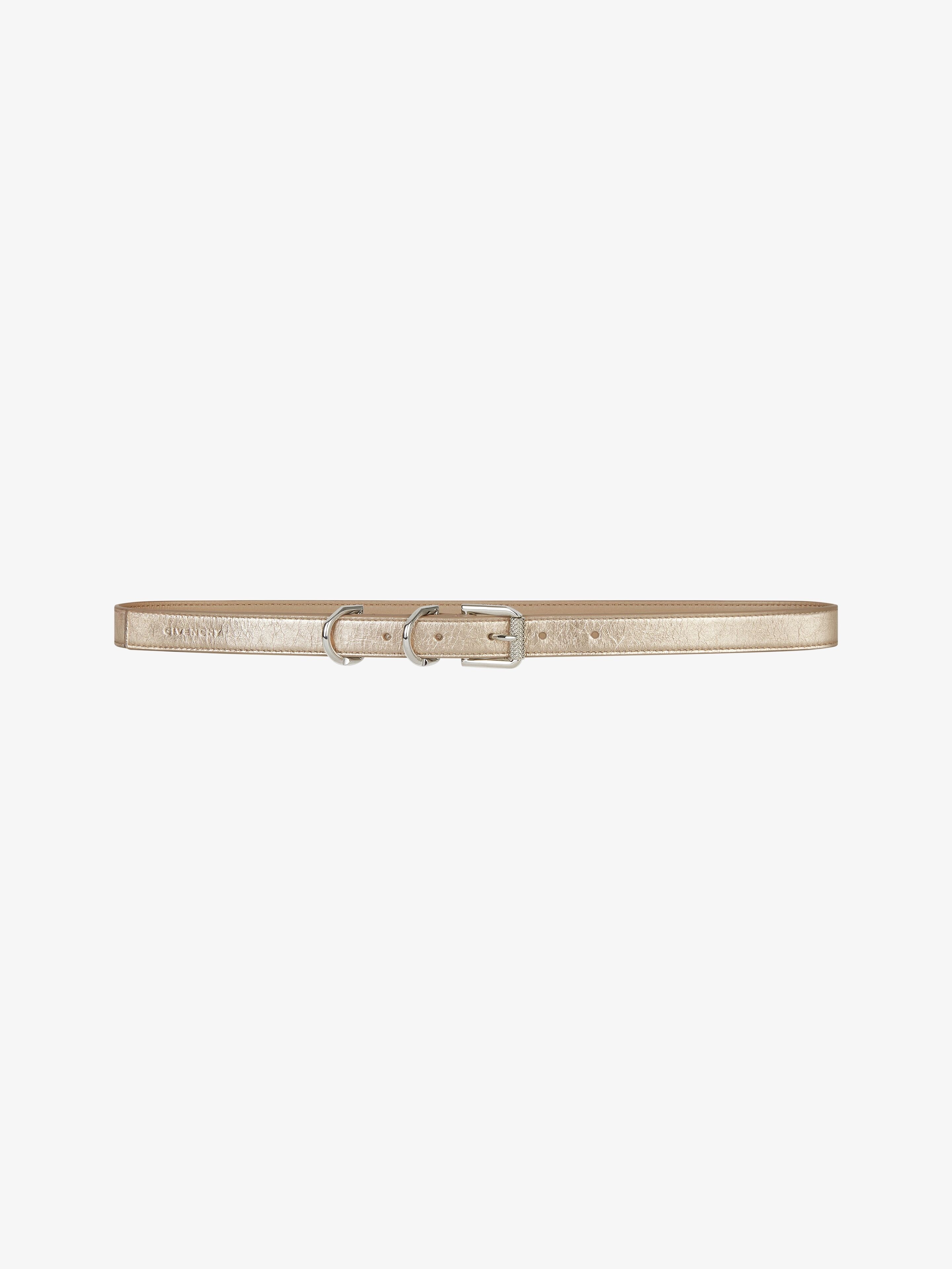 VOYOU BELT IN LAMINATED LEATHER - 1