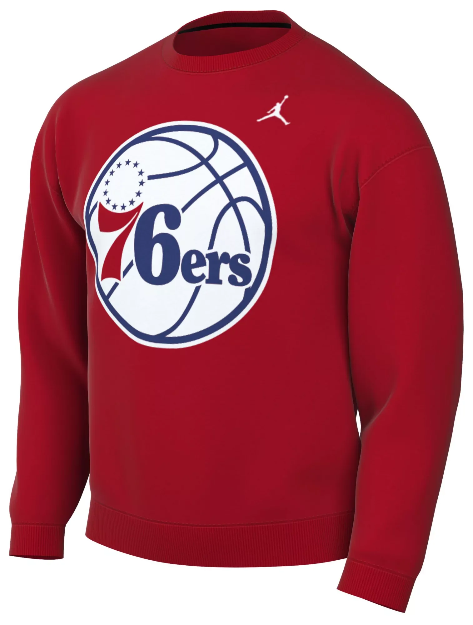 Nike Men's Philadelphia 76ers Red Statement Logo Crewneck Sweatshirt - 1