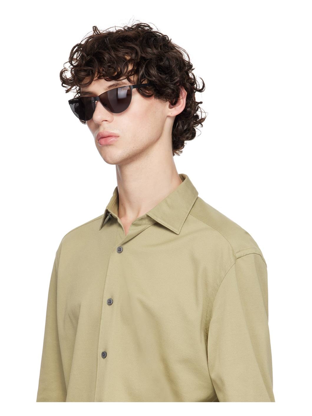 Black Cutout Sunglasses - 4