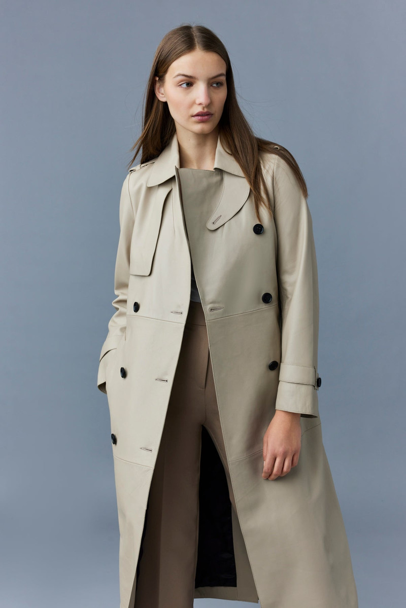 GAEL-V Maxi Leather Trench Coat 5