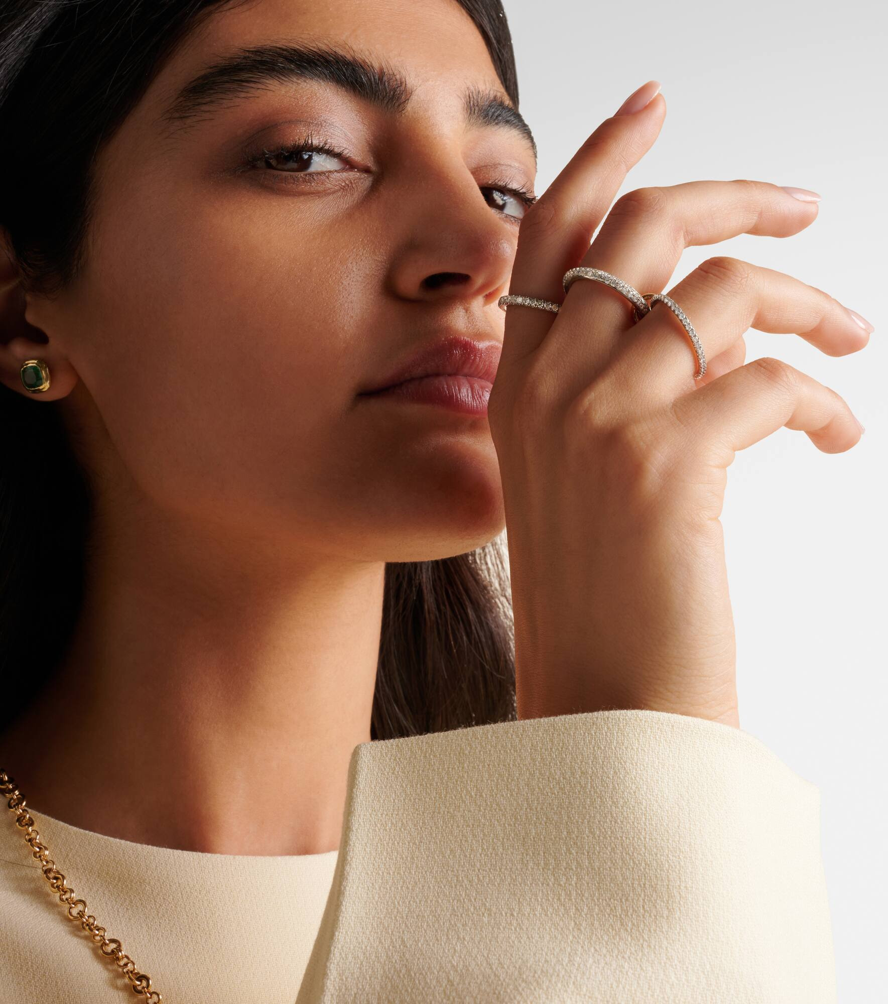 Nova sterling silver and 18kt gold ring with diamonds - 3