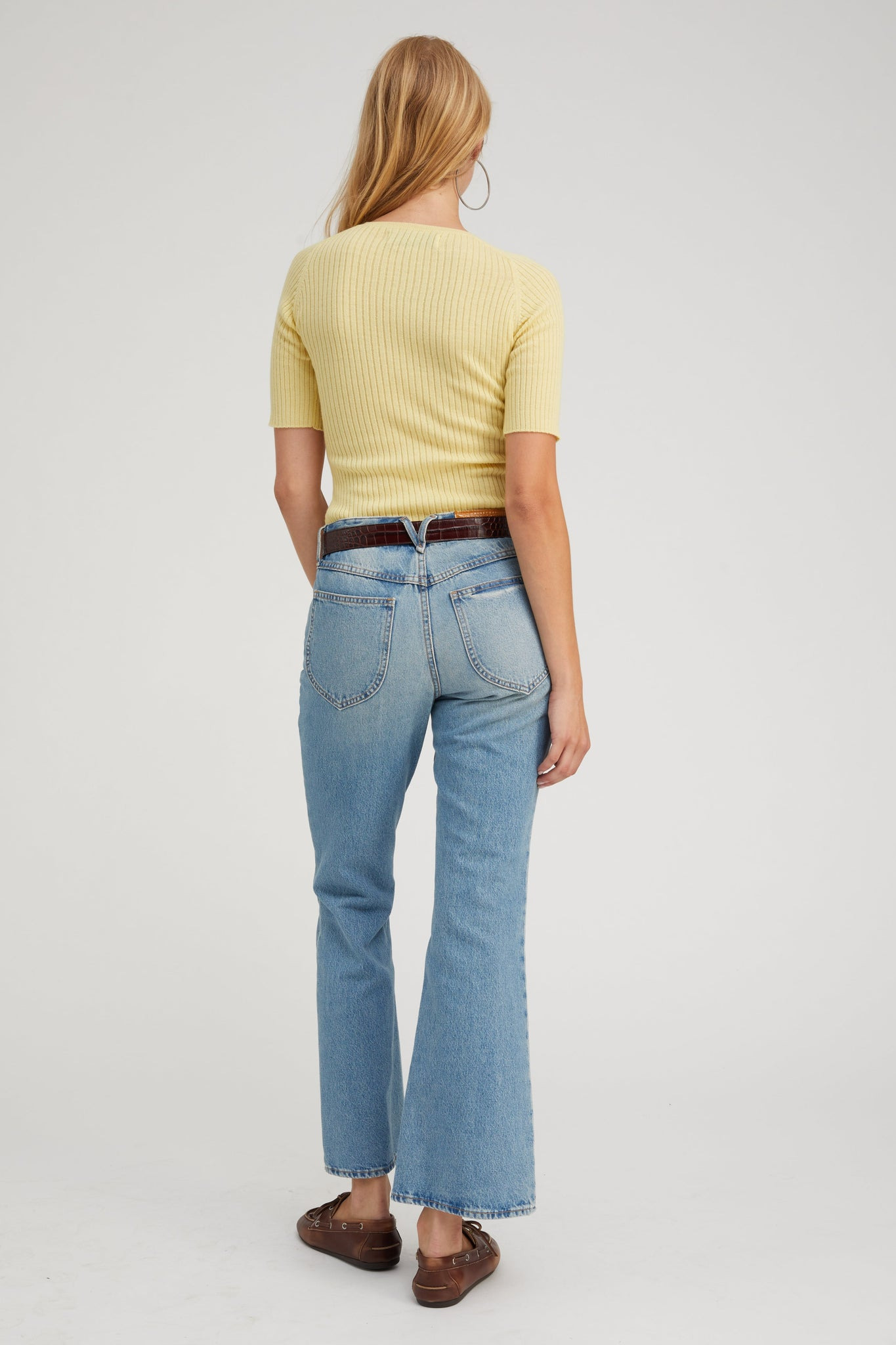 LEMON TART CASHMERE MID SLEEVE CREWNECK - 5