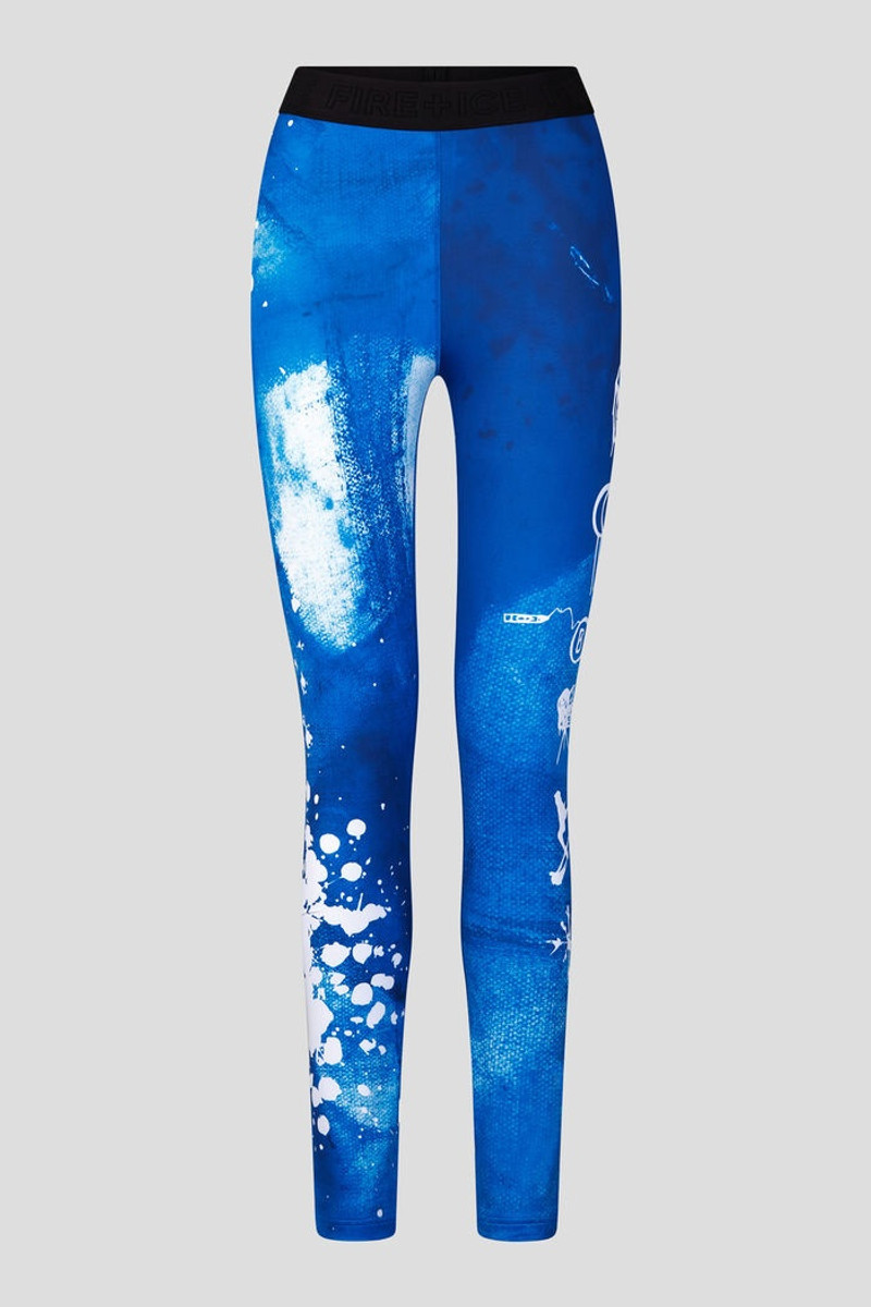 Tamira Tights in Blue/White 1