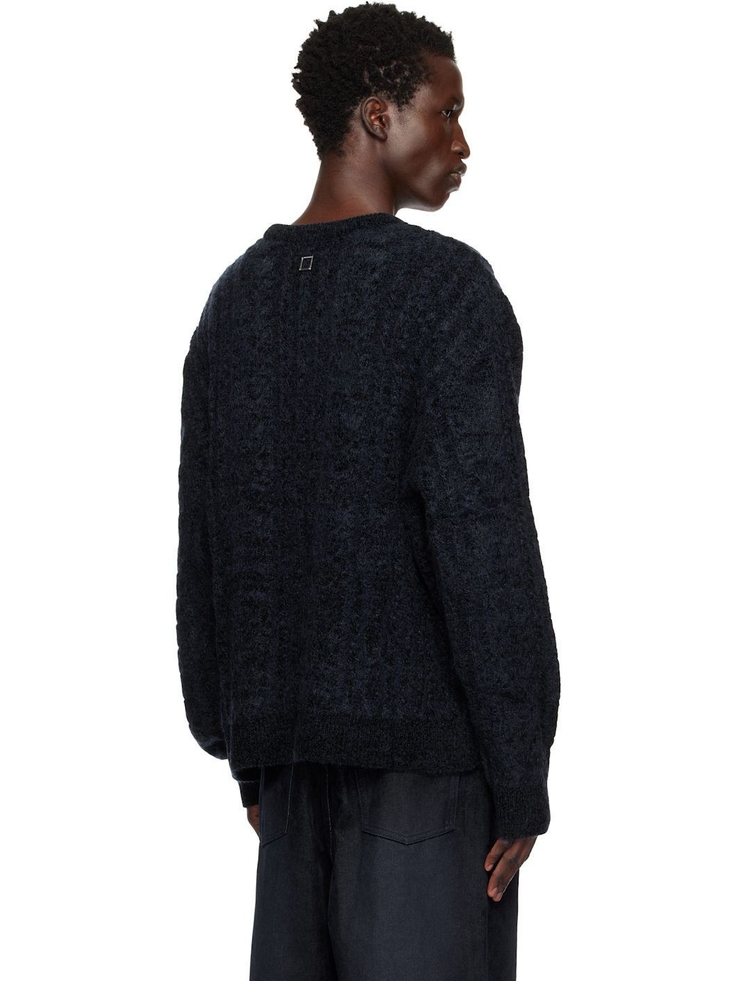 Navy Cable Sweater - 3