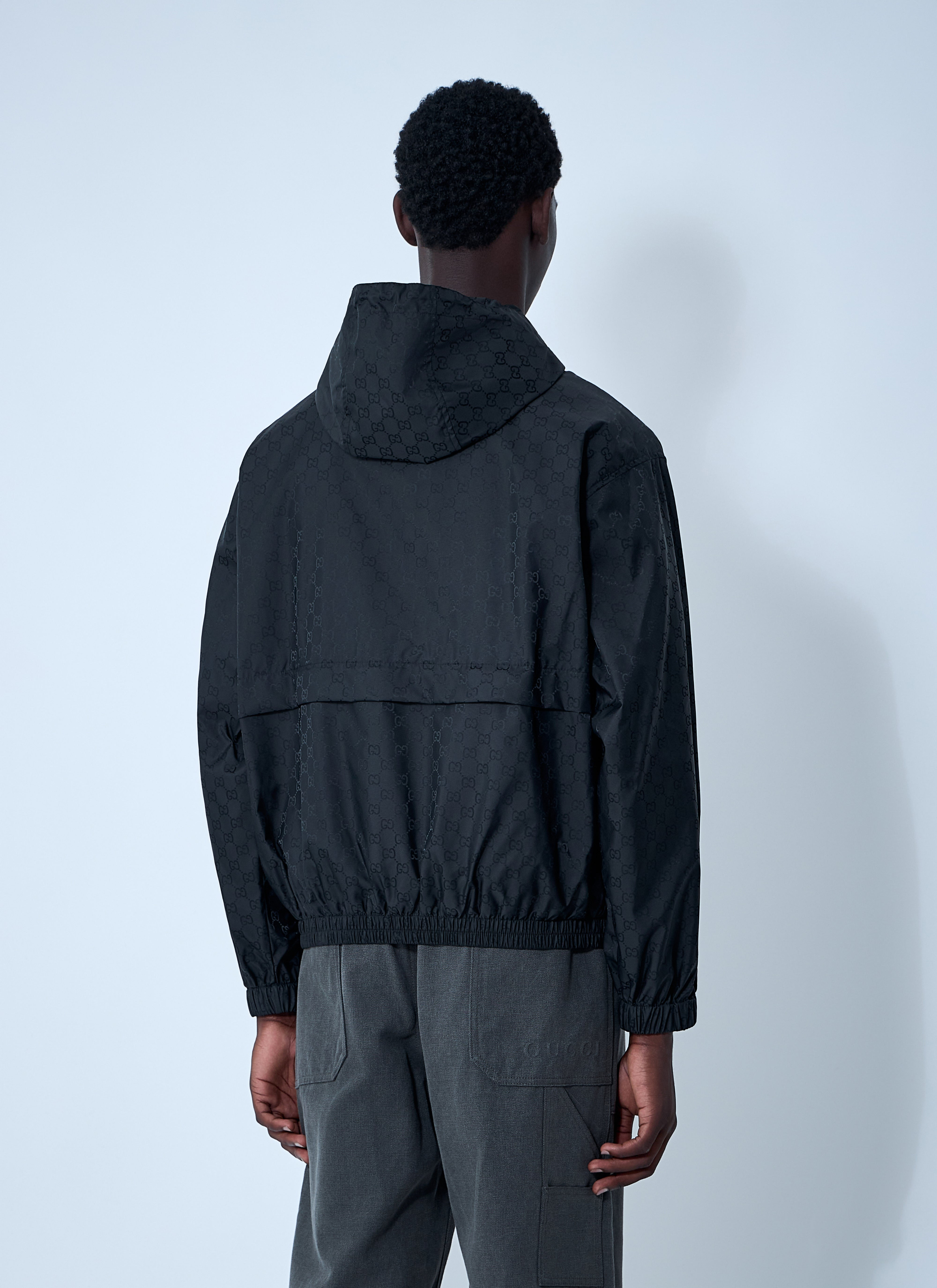 Gucci Men Gg Nylon Zip-Up Jacket - 4