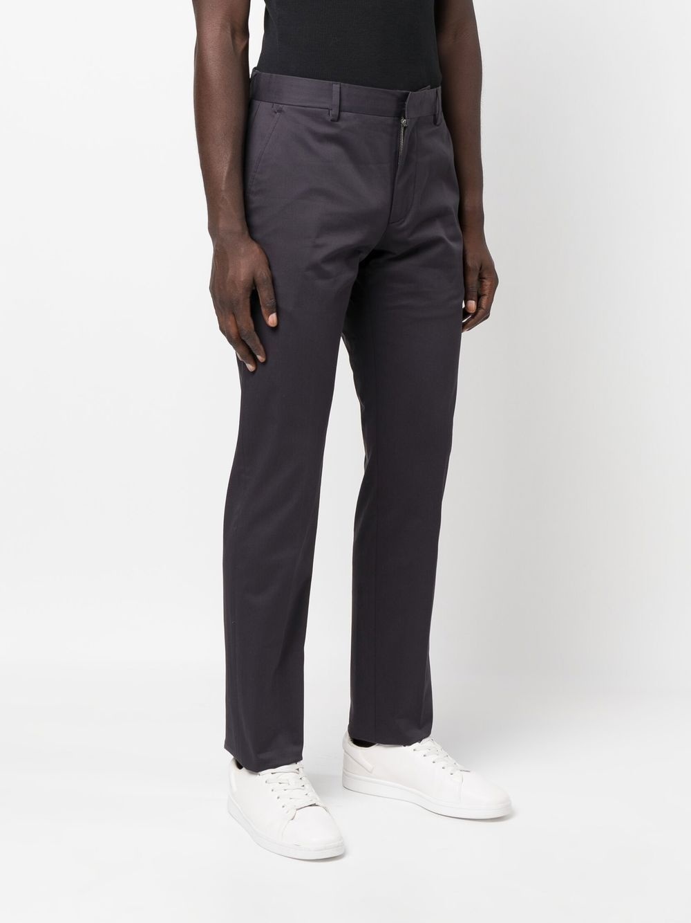 straight-leg cotton trousers - 3
