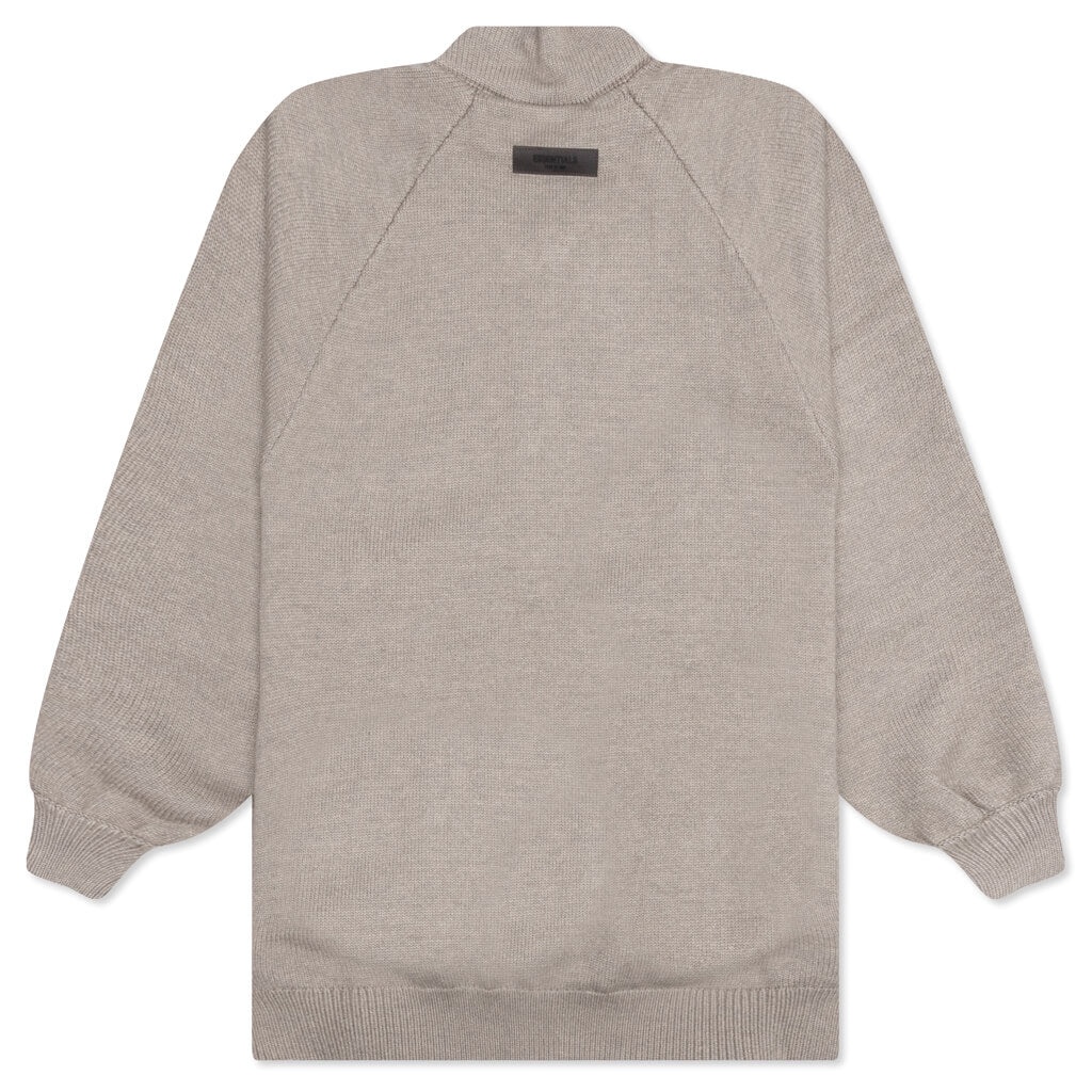 ESSENTIALS WOMEN'S CARDIGAN - DARK OATMEAL - 2