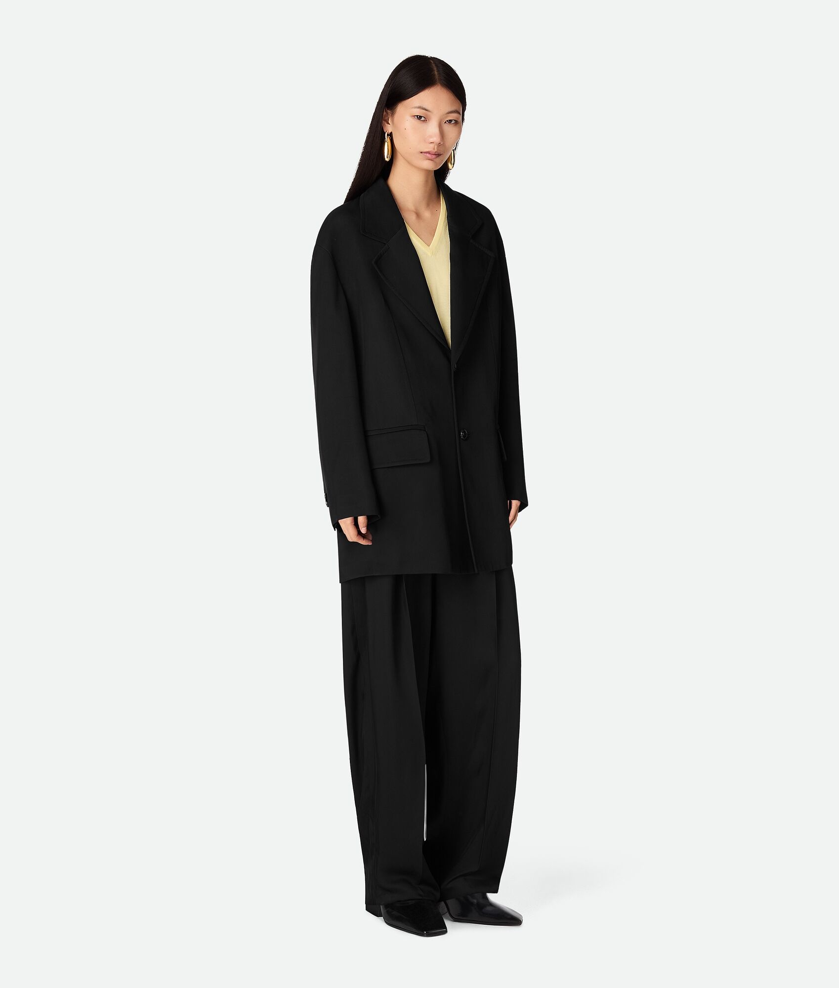 Viscose And Silk Twill Jacket - 4