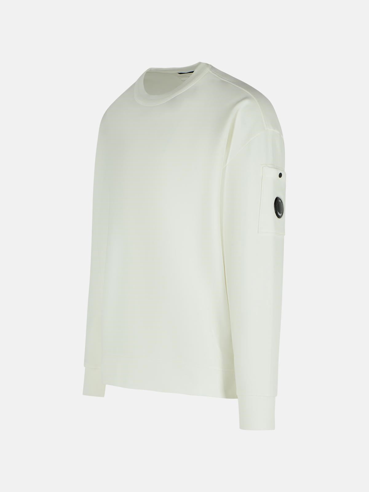 'EMERIZED' WHITE COTTON SWEATSHIRT - 2