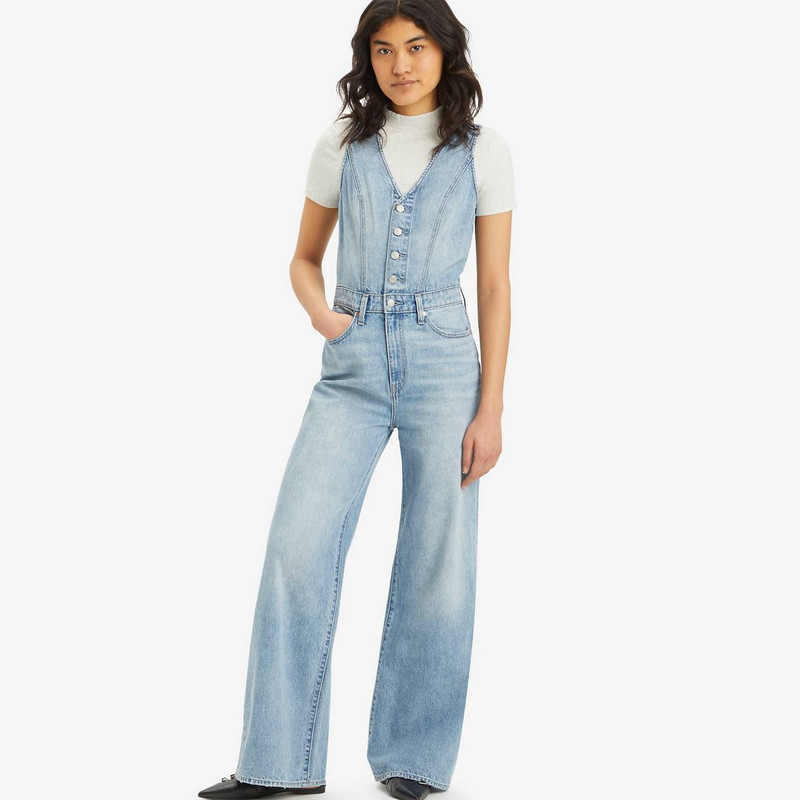 Levi's DENIM VEST WIDE LEG JUMPSUIT outlook