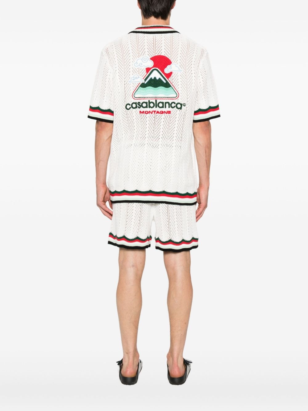 logo-embroidered shirt - 4