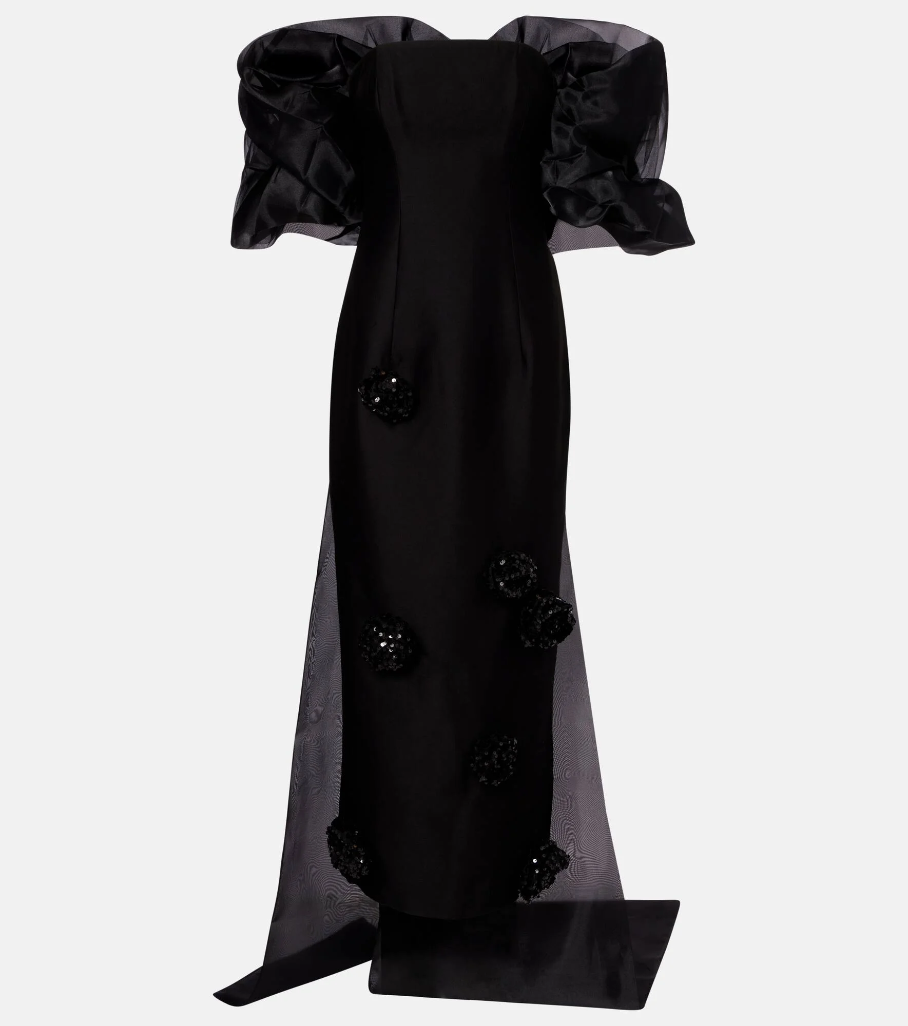 Zayna sequined gown and cape set - 1