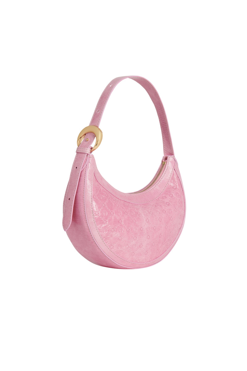 Marine Serre Embossed Leather Mini Eclips outlook