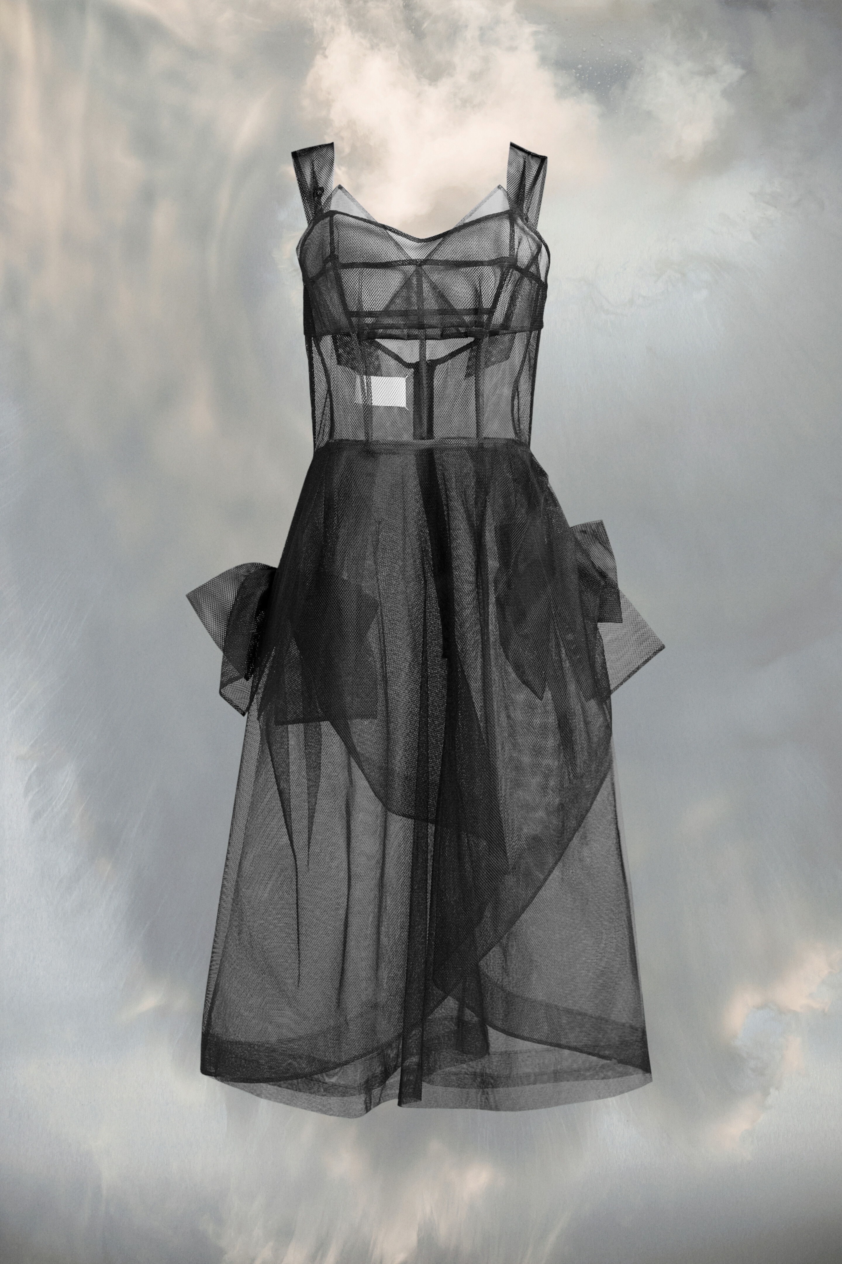 Tulle midi dress - 1