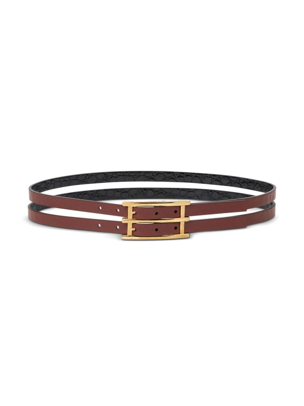 double-buckle reversible belt - 4