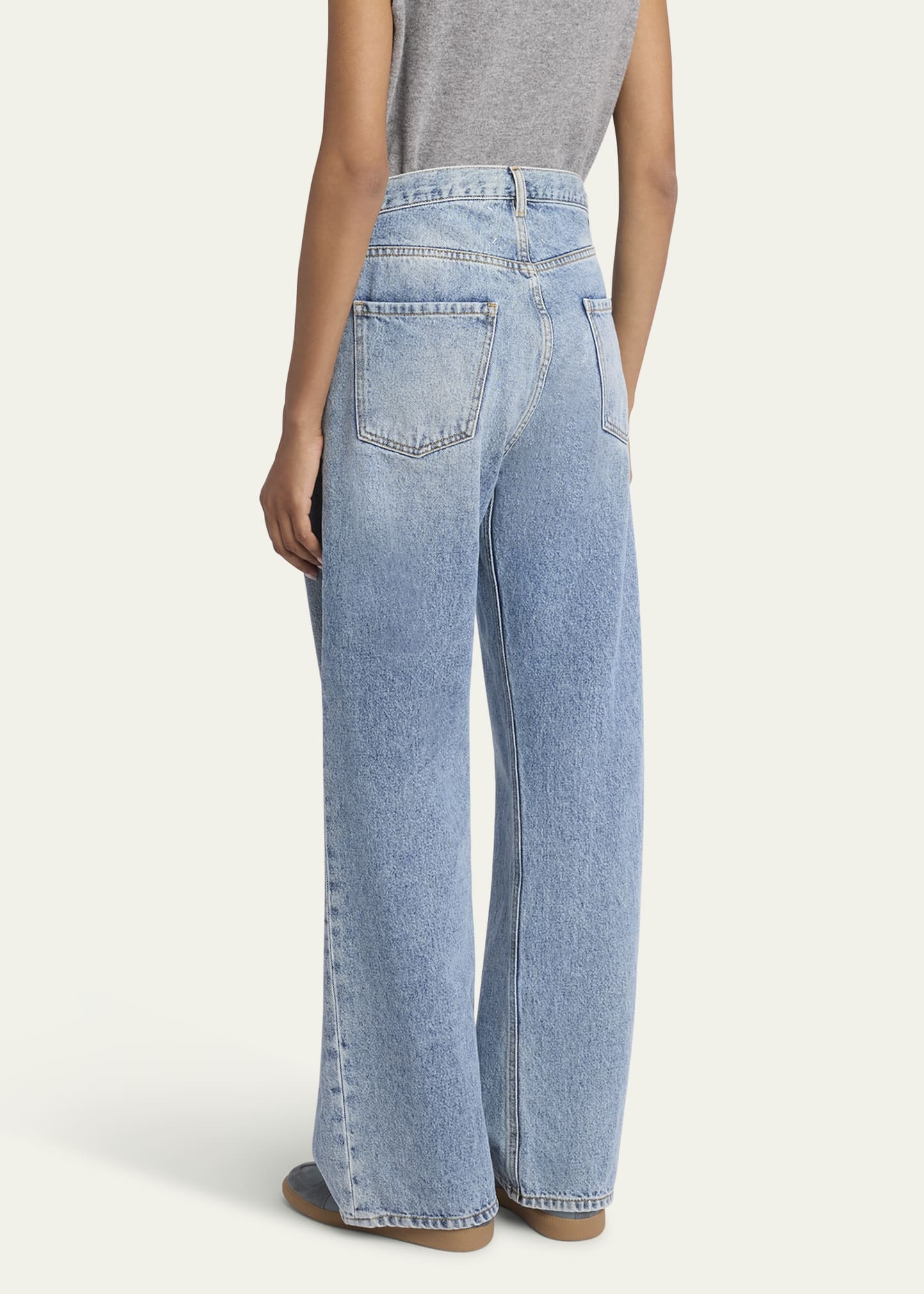 5-Pocket Wide-Leg Denim Pants - 3