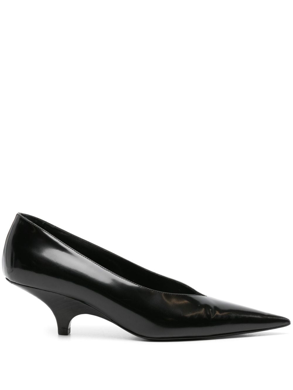 55mm pointed-toe leather pumps - 1