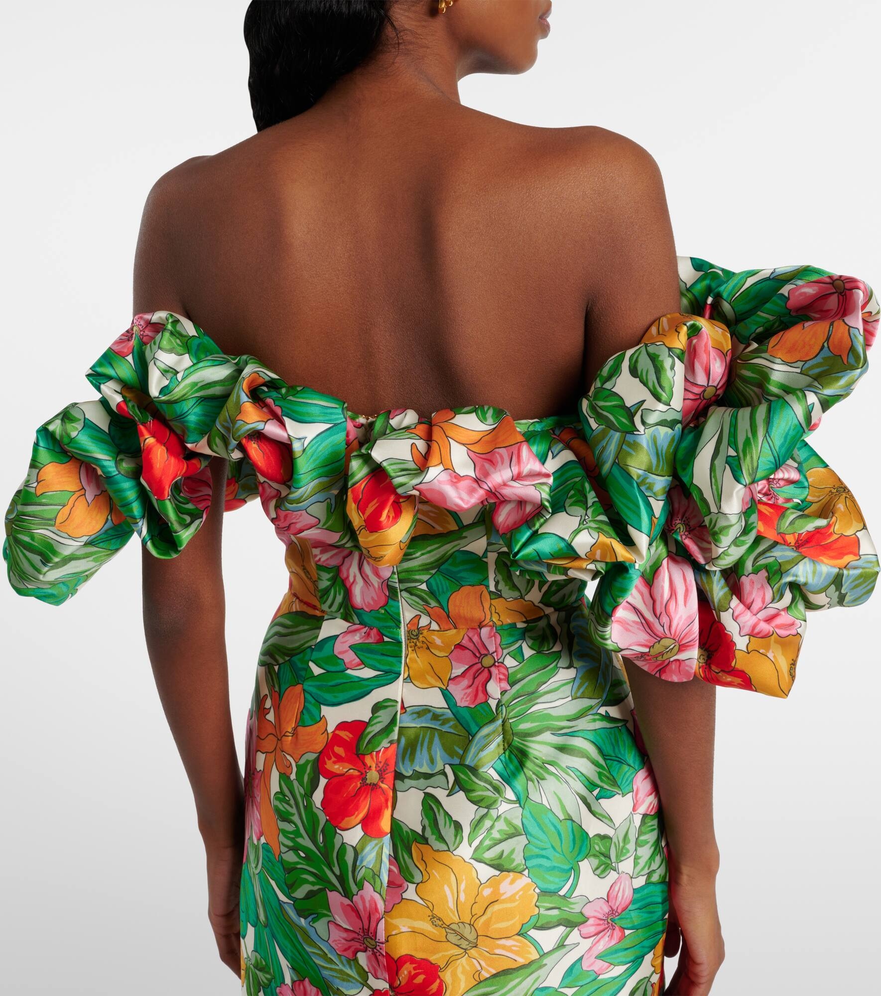 Printed off-shoulder maxi dress - 5