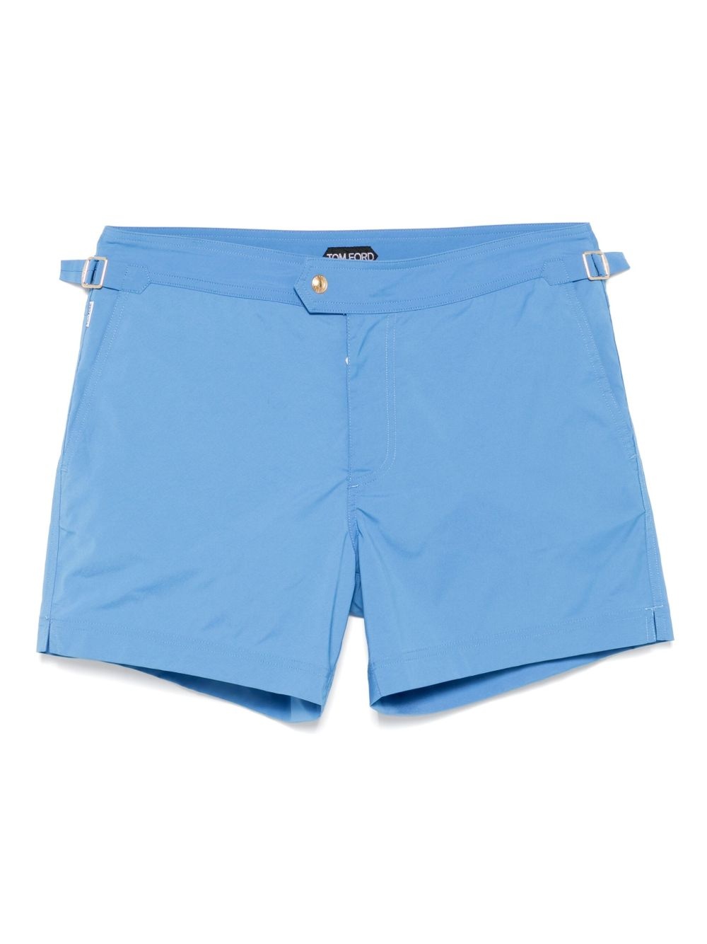 logo-patch swim shorts - 1