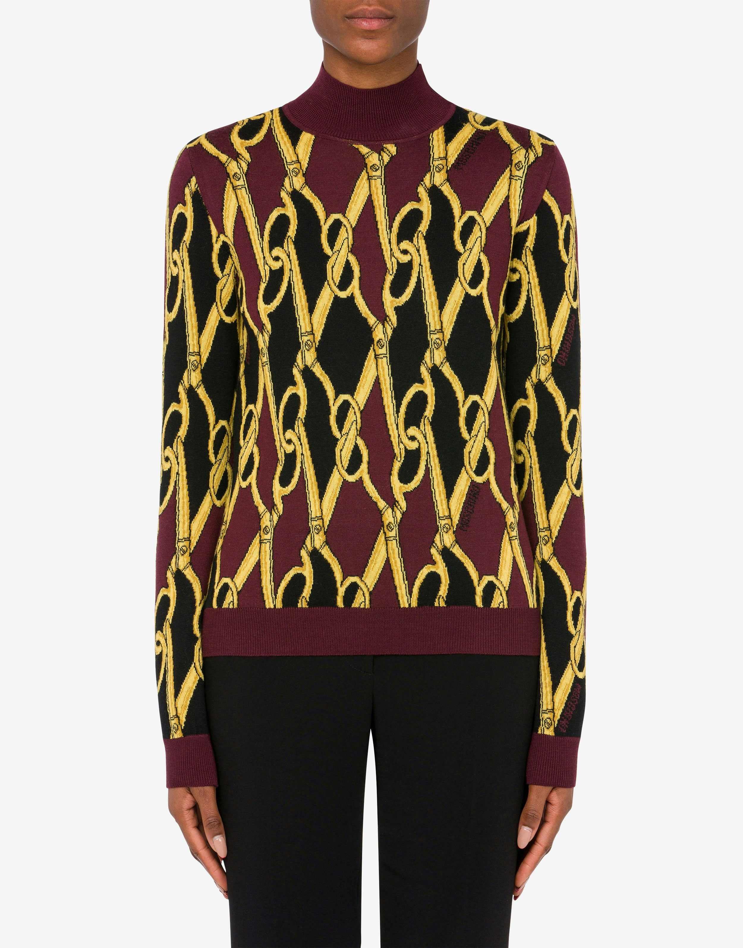 SEWING SCISSORS TURTLE-NECK SWEATER - 2