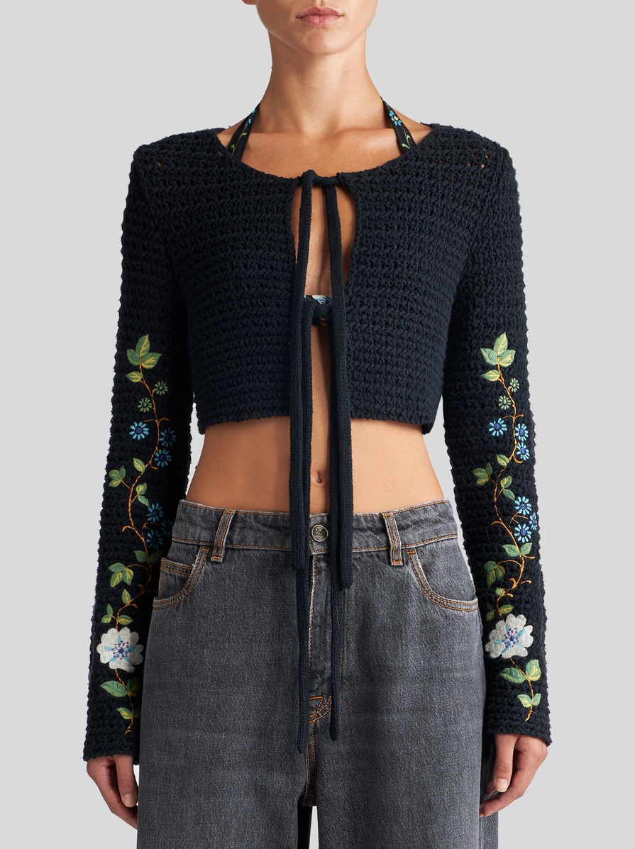 CROCHET CARDIGAN WITH EMBROIDERIES - 2