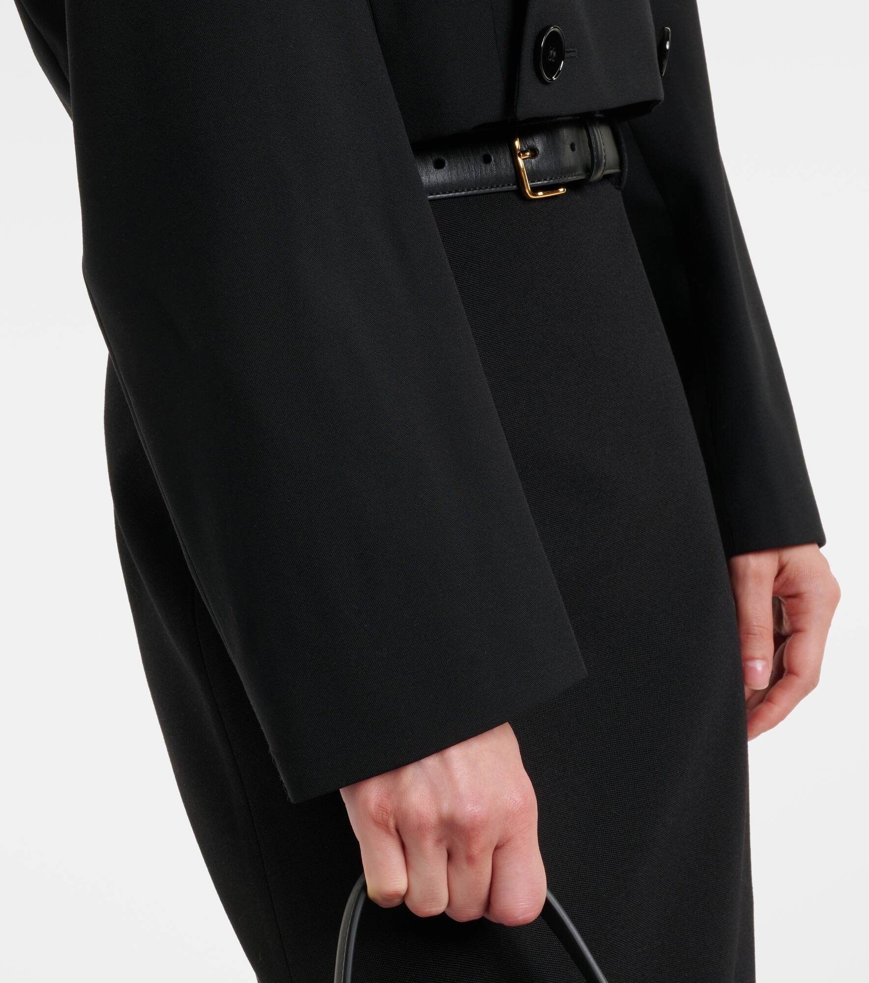 Cropped wool twill jacket - 5