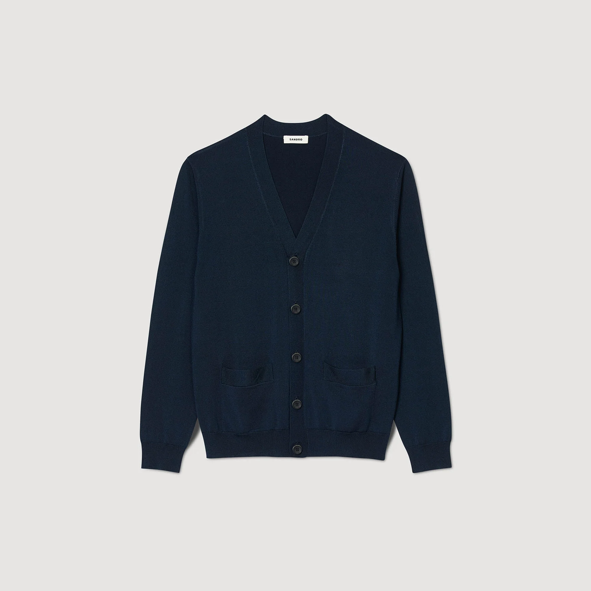 V-neck button-fastening cardigan - 1