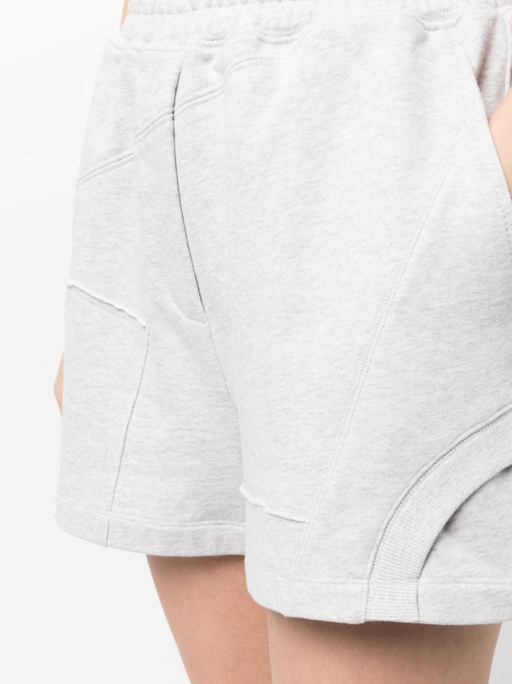 panelled cotton track shorts - 5