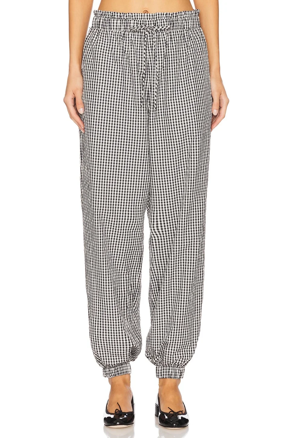 Kennedy Ruffle Gingham Track Pant - 1