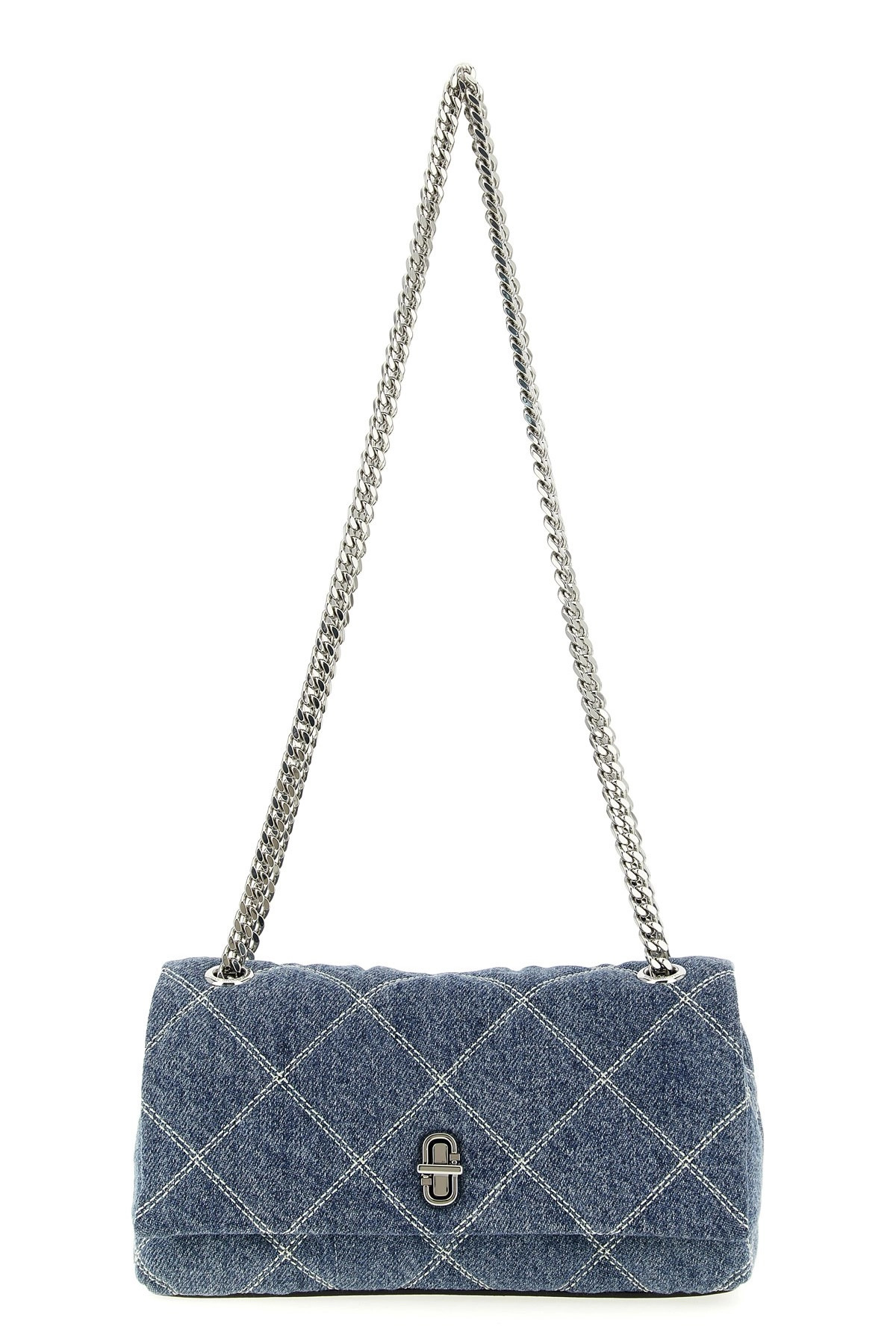 'The Quilted Denim Dual Chain' shoulder bag - 1