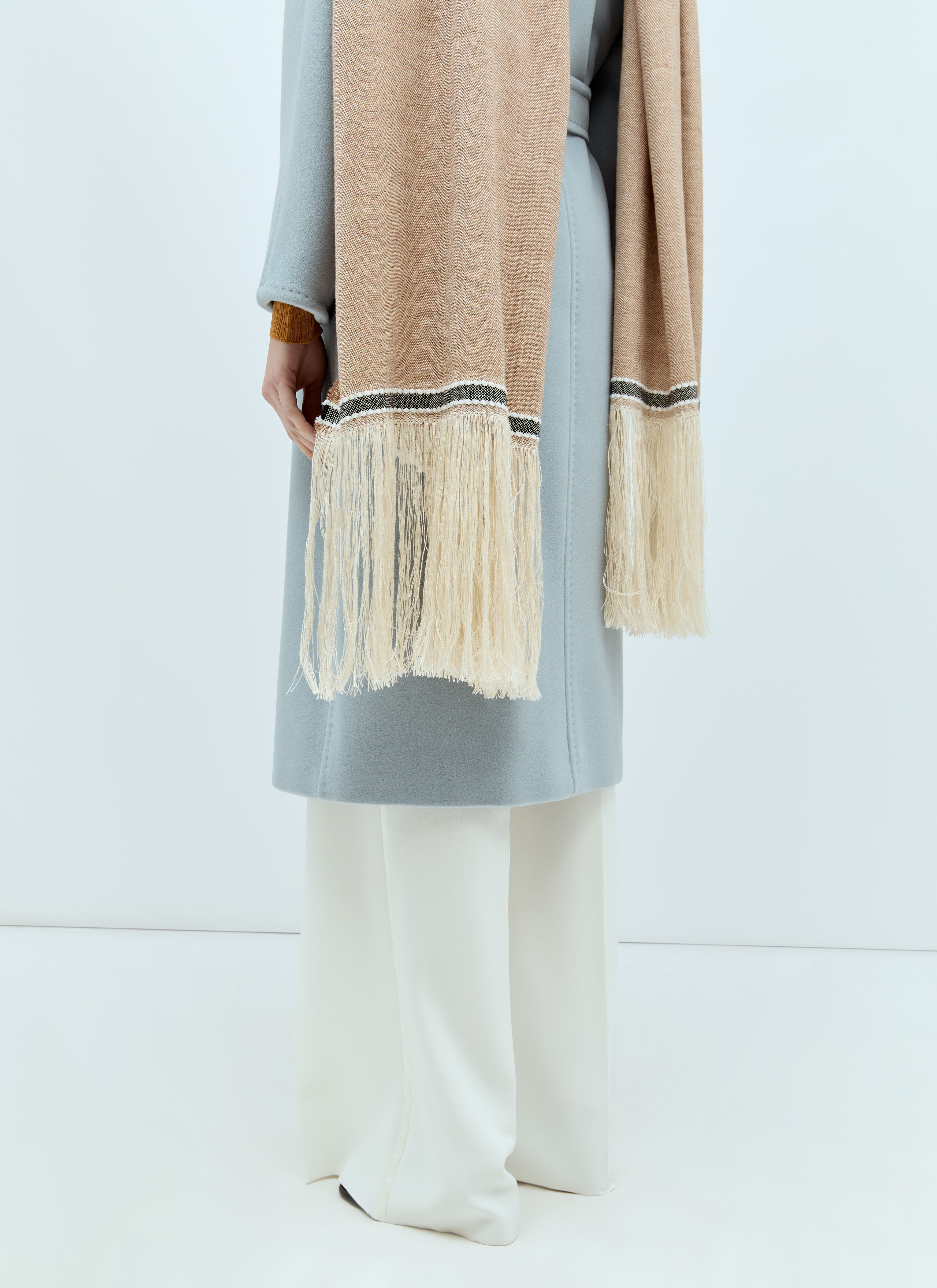 Max Mara Women Linen And Wool Stole - 4