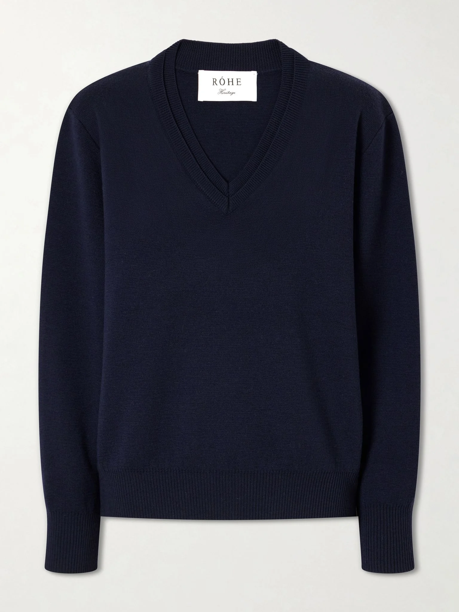 Stretch-wool sweatshirt Navy - 1