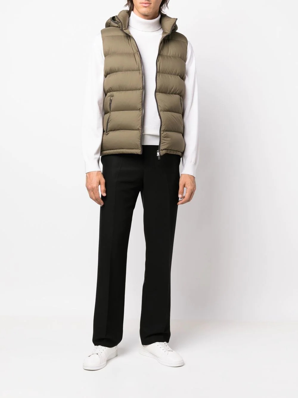 quilted hooded gilet - 2