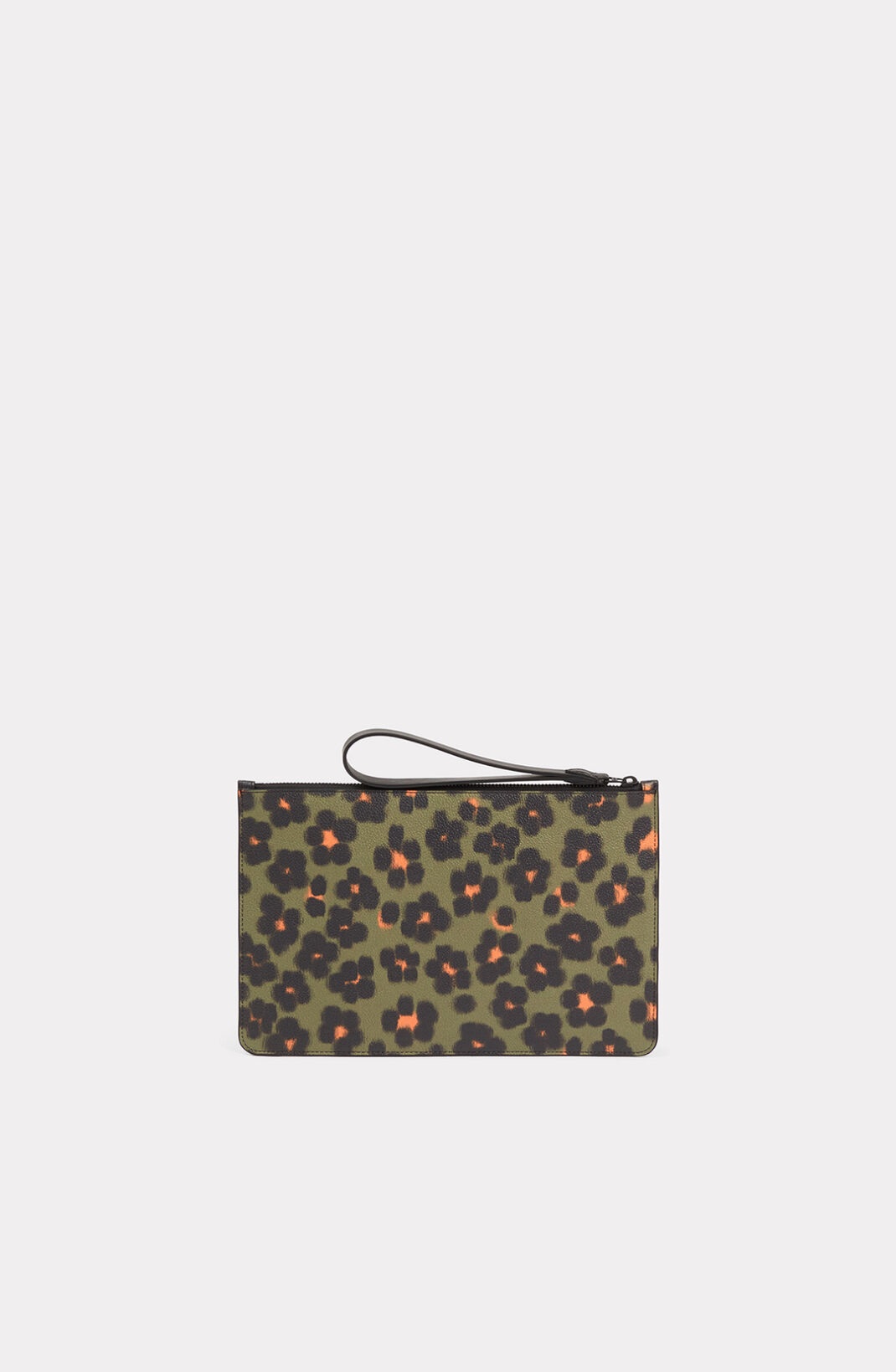 'Hana Leopard' large clutch bag - 3