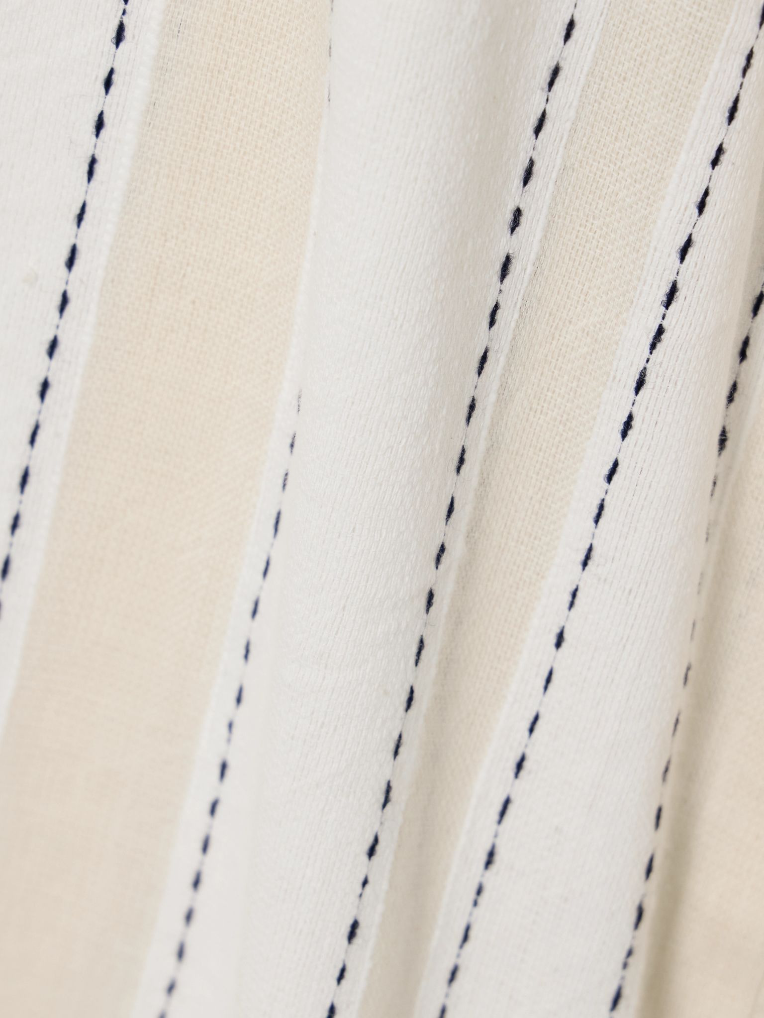 Desta striped cotton-blend wide-leg pants Cream - 4