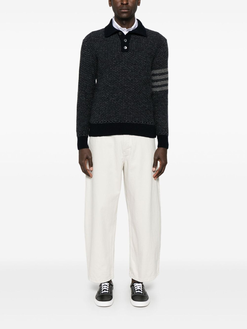 Thom Browne 4-Bar tweed sweater outlook