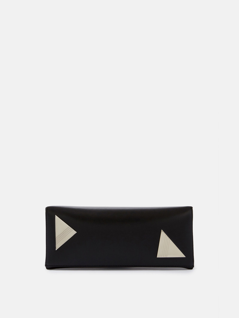 THE ATTICO ''8.30PM'' BLACK OVERSIZED CLUTCH outlook